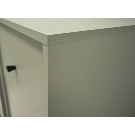 Komoda TALLY 2-drzwi szuflady eucaliptus, nogi rozgwiazda czarne